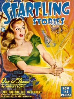 Startling Stories inc. The Brink of Infinity - Small Metal Wall Sign 15 x 20cms