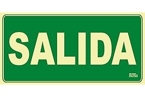 IberNorma SPB104 Señal Evacuación Salida 32x16cm Clase B D≤10m PVC Luminiscente Homologada nueva UNE 23034:2023 (Clase B)