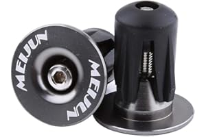 MAGT Bike Handlebar End Plugs, 2pcs Universal Aluminum Bicycle Handlebars Bar Grips End Plugs Road Bicycle Handlebars Caps Bike Accessory for Road Mountain Bike MTB (Titanium)