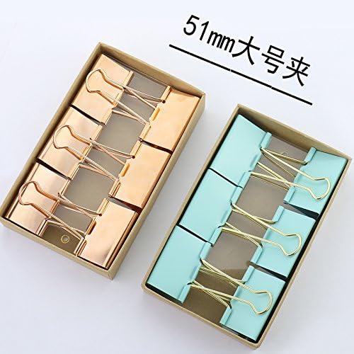 STATIONERI Clip/A Set of 12/51Mm/Large/Ticket Holder/Clip/Office Supplies/Stationery/Paper Clip/Rose Gold, 12