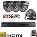 Produktbild 4 x HD 1080P HIKVISION CCTV System 2 MP Dome Kamera 20 m IR LED DVR 4 CH HDMI P2P Remote View View Full HD