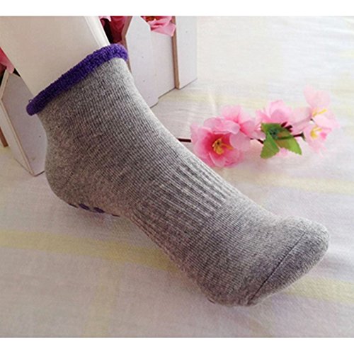 DAS Leben Yoga-Socken mit Gummipunkte gegen Rutsch von Baumwolle für Damen (4 Paare) size: 35-38 - 3