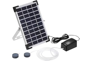 Kavolet Solar-Sauerstoffpumpe, Aquarium-Lüfter, Sauerstofflüfter, Teichbelüfter, Fischtank, Solarpumpe mit Oygen, Sauerstoffpumpe, mit Pfeife, Luftblasen