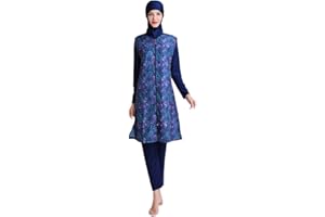 CaptainSwim Women Modest Muslim Swimsuit Full Coverage Swimwear Islamic Hijab Ladies Beachwear Swimming Burkini Swim Suit Set
