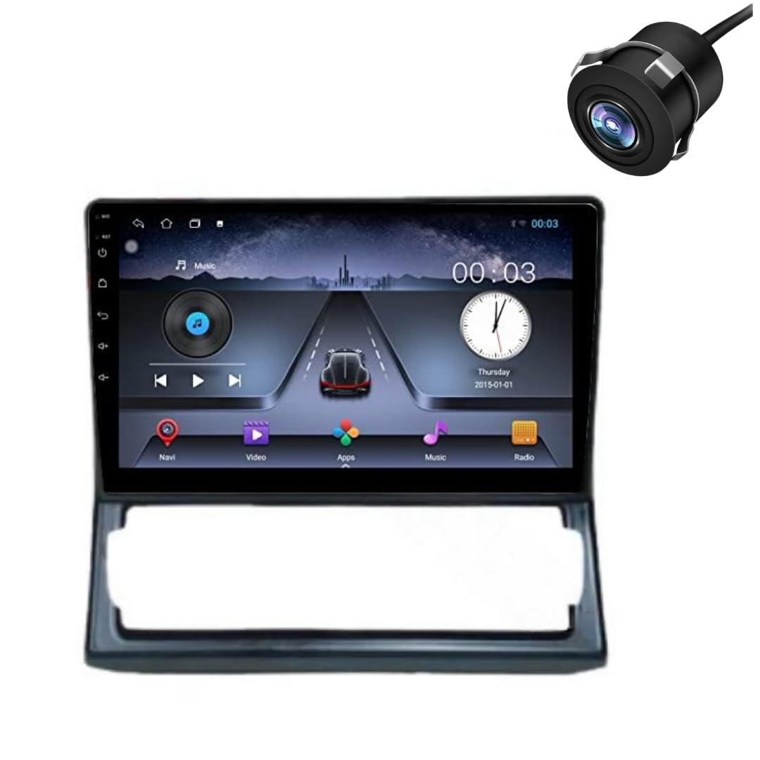 Modorwy Toyota Innova Hycross 2022 9inch 1280P HD IPS Car Android Display with Gorilla Glass 2GB RAM/32GB ROM Multimedia Player with AHD Camera, Dashboard Frame & Socket