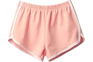 YEBIRAL Shorts für Damen Teenager Mädchen Sommer Kurz Hose Sporthose Frauen Elastische Taille Stoffhose Schlafhose Sport Jogging Yoga Shorts Hose mit Farbig Abgesetzen Rändern