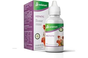 AVIANVET Hepatic | Supplément Nutritionnel Liquide pour Oiseaux | Améliore la Santé Hépatique et Le Bien-Être des Oiseaux (15 ML)