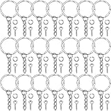 Mehrzweck: diese Schlüsselbundringe mit Biegeringen und Augenschraubenpins sind für die Herstellung von eigenen Schlüsselringen, Anhängern, Namensschildern, Kartenhänger, Kunstwerken, Bastelprojekten usw.