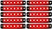 Produktbild 10 x LED Seite hinten Outline 24 V rot Marker Lichter für Truck Trailer Caravan