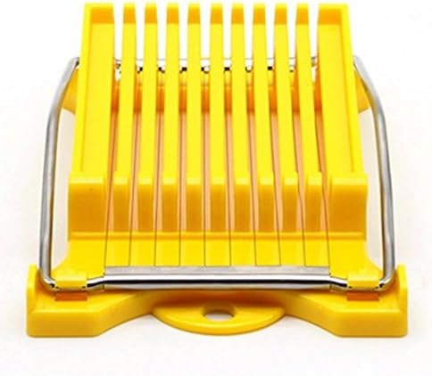 Luncheon Meat Slicer &amp; Egg Slicer - Quality Stainless Steel 10 Wires for Slices,Soft Food Slicer,Canned Meat Slicer, Food Grade FDA (yellow)
