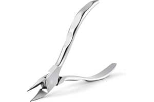 Beugo Cortaúñas de precisión, Alicates para cutículas, Corta Cuticulas Uñas Profesional para Manicura, Cortador de cutículas, Inoxidable, Pedicura Podología Profesional, 13.4 cm, Plateado