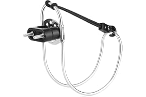 KIMISS aro Salvavidas Barco-Soporte de Herradura de Acero Inoxidable de 5,3 Pulgadas Soporte de Anillo de boya Salvavidas Soporte de Montaje de plástico para Barco Marino