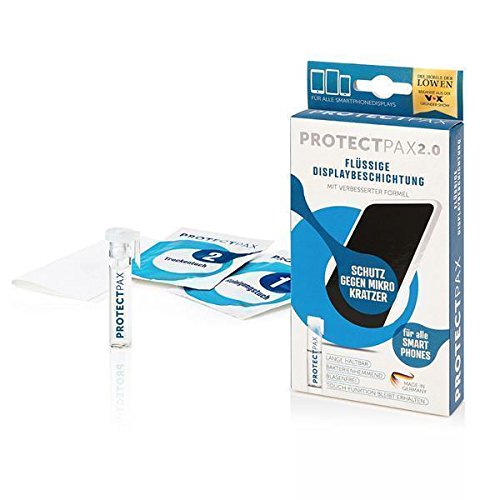 Preisvergleich Produktbild Liquid Panzerglas [flüssiger Displayschutz] [Full Cover Versiegelung] Flüssigglas zur Displayersiegelung Curved für alle Displays u.a. wie iPhone X, 8, 8 Plus, Samsung S8 in 1 ml von ProtectPax (1er Set) 1 Stück
