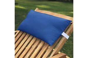 Lancashire Bedding Sun Lounger Head Pillow - Comfortable Hollow-Fibre Cushion for Garden Patio Sunbed and Deckchair, Machine Washable, No Chair Included (Royal Blue, Pack of 1)