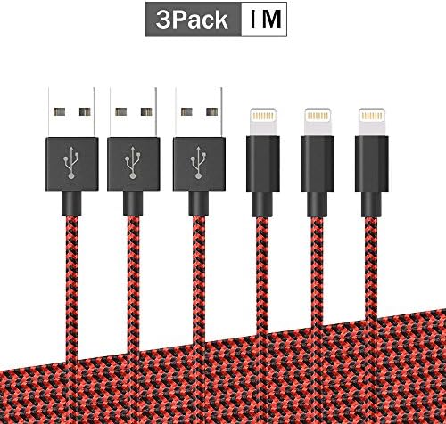 Ankoda® iPhone Cable, [3-Pack 1m] Nylon Braided Lightning Cable For iPhone, iPad, iPod