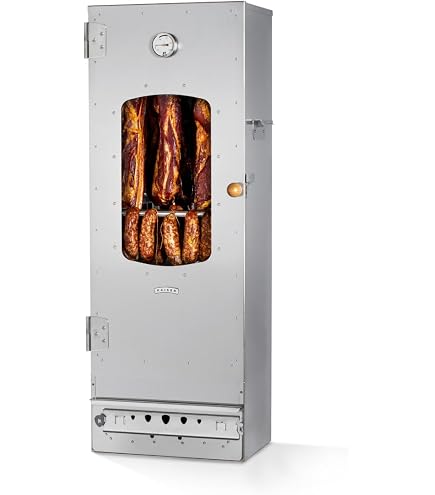 SMOKI - EINKAMMER CR Edelstahl Räucherofen 100x39x33cm Mit Scheibe 1032