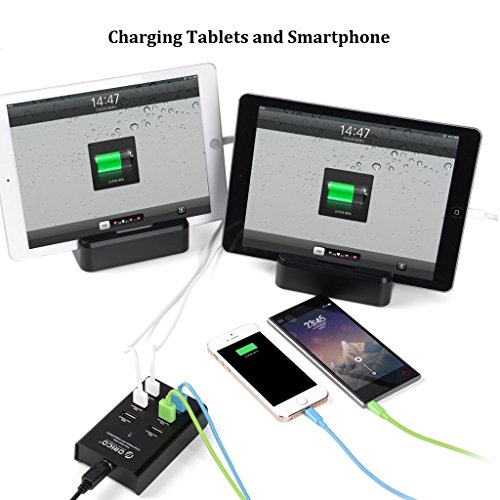 ORICO DUB-6P 72W 6 Ports USB Charging Hub with 12V/6.5A Power Adapter for Smartphones,Tablets and Portable Power Banks - 4