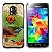 Produktbild DEMAND-GO (Nicht für S5) Handy Durabel Hart Schutz Hülle Einzig Bild Schale Cover Etui Case Für Samsung Galaxy S5 Mini, SM-G800 - Frosch Natur Auge tief Äquator