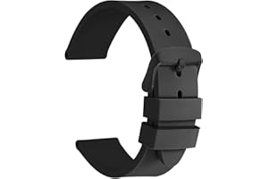 WOCCI Ligero Correas de Reloj de Caucho de Silicona, Hebilla de Acero Inoxidable, Banda de Repuesto 18mm 20mm 22mm 24mm