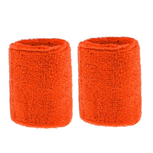 F Fityle Lot de 2 Bandeau Serre-Poignets Bracelet Bande Sudation Éponge Protection pour Tennis Sport Jogging Gym Yoga