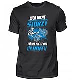 EBENBLATT Hochwertiges Herren Shirt - Wer Nicht stürzt Fährt Nicht Am Limit Fahrrad Mountainbike MTB Downhill Crossbike Geschenk