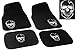Produktbild UNIVERSAL PKW KFZ AUTO FUSSMATTEN TOTENKOPF SCHWARZ SET 4TEILIG