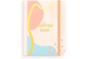 SIXSTORE Carnet d'adresses A6 relié à fil A-Z avec onglets et numéro de téléphone, carnet d'adresses avec onglets, carnet d'adresses 15 x 11 cm, couverture rigide, adresse, nom, numéros de téléphone