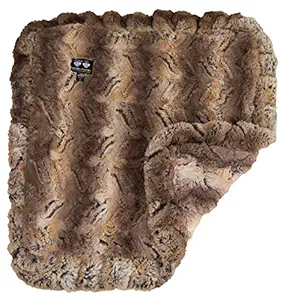 BESSIE AND BARNIE Simba (Ruffles) Luxury Ultra Plush Faux Fur Pet, Dog, Cat, Puppy Super Soft Reversible Blanket (Multiple Sizes)