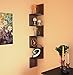 DecorNation Zigzag Shape Wood Corner Wall Mount Shelf, Egyptian Walnut RS.1399.00