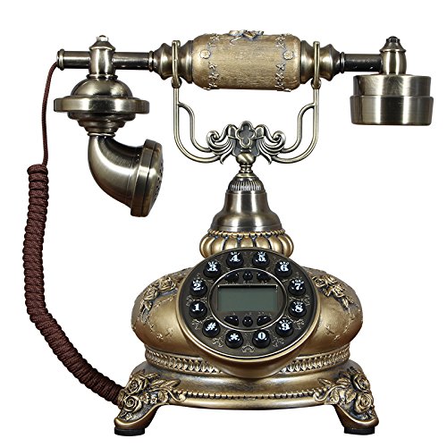 spécification GYX Téléphone de l'appelant téléphone antique téléphone rose rétro fixe , brown