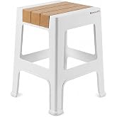 Kaymaz Tabanlı Ev Ofis Taburesi - 120 Kg Taşıma Kapasiteli Kaymaz Banyo Taburesi - &Ccedil;ocuk Taburesi - 35x45x40 cm (B&uuml;y&uuml;k Turunc