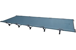 OEX Ultralite Camp Bed with Anodised Aluminium Frame, for Adults & Kids, Ultra Lightweight, Durable, Portable, Foldable, Compact Pack Size, Ideal for Camping, & Festivals (Blue)