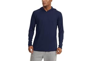 KEFITEVD Męskie Szybkoschnące Bluzy z Kapturem Lekkie Bluzy Turystyczne Cienkie Oddychające topy Odkryte Koszule Kąpielowe