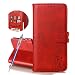 Produktbild Hülle für Xiaomi Mi 9T,Hülle Redmi K20 / Redmi K20 Pro Leder Handyhülle Flip Case Premium PU mit Brieftasche Schutzhülle Rot Folie Cover Silikon Bumper 360 Grad Handytasche Magnetisch Standfunktion