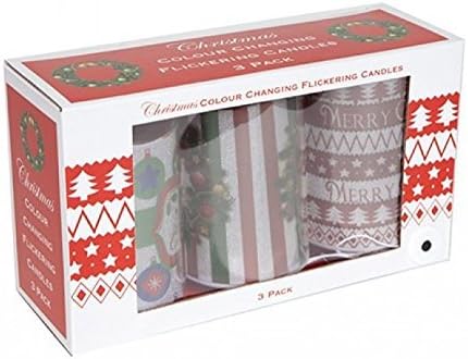 PMS SET OF 3 B/OP 4.5" COLOUR CHANGING CANDLES