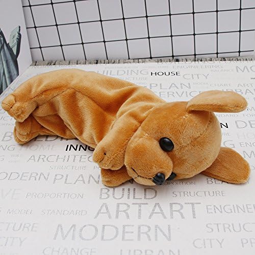 WRITIME New Kawaii Cartoon Plush Dog Pencil Case Cute Animal Pen Bag Box For Kids School Supplies Material Korean Stationery,Golden Retriever
