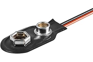 WINSERFORD 100 Stück Batterieclip für 9-V Blöcke, I-Form Kunststoffausführung