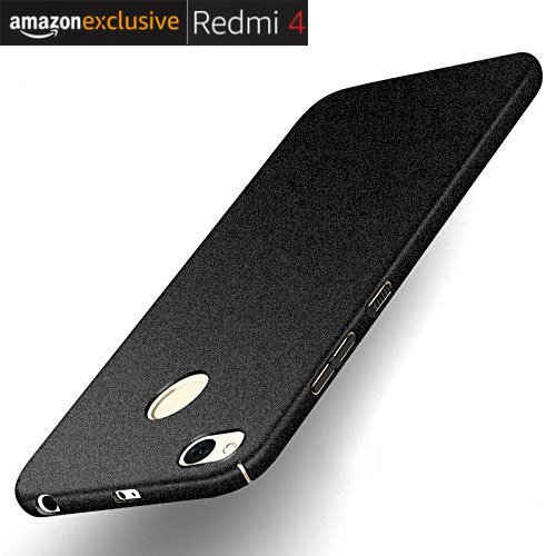 Tarkan Redmi 4 [May 2017 Launch] Full Body 360 QuickSand Case: Matte Slim Hard PC Bumper Back Cover For New Xiaomi Redmi 4 [Black] [With Added Premium Sandstone Finish] RS.299 (70.00% Off) - Amazon
