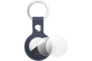 AXFEE Skórzane etui ochronne AirTag, PU Airtag na klucze, etui do Apple AirTag zapobiegające upadkowi i zadrapaniom Przenośna wyszukiwarka kluczy do kluczy, dzieci, zwierząt domowych (Airtag nie jest