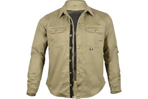 GREAT BIKERS GEAR – Herren-Motorradhemd, komplett verstärkt mit schützendem Aramid-Futter, Motorradbekleidung mit kostenlosen CE-Protektoren