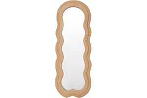 ‎FLAMINGUEO Flamingueo Faliste Lustro Stojące - Lustro Ścienne, Lustra Dekoracyjne, Dekoracja Domu, Lustra Podłogowe Duże, Aesthetic Room Decor, Wavy Mirror
