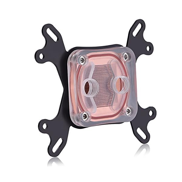 Richer-R Bloque de Refrigeración por Agua para CPU,50mm Base de Cobre del Waterblock Cooler con 4 Tornillos de Rosca G1… - Image 5