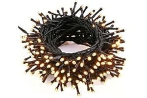 PhilzOps Luz de Navidad Cadena de Luces 10M 100 LED Interior Exterior Impermeable Luces de Hadas con 8 Modos Luneadas Luminosas para Árbol de Navidad Fiesta Boda Jardín Patio, Blanco Cálido