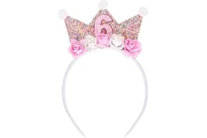 Capaneus 6 Partyspielzeug für Kinder, Geburtstag, Mädchen, Krone, Prinzessin