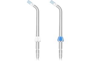 WRTEEASE 2 PC Plaque Seeker Replacement Tips for Waterpik Flosser,Plaque Remove Brisles Heads Compatible with Waterpik Water Flosser Oral Irrigator,Water Floss Replacement Plaque Brush Head Accessories