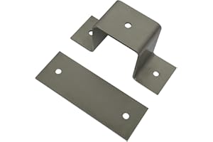 MOLYRRD Abrazadera cuadrada, tubo cuadrado, de acero inoxidable en 100 x 100 mm con placa de conexión de acero inoxidable (abrazadera cuadrada de tubo 100 x 100 con placa de conexión)