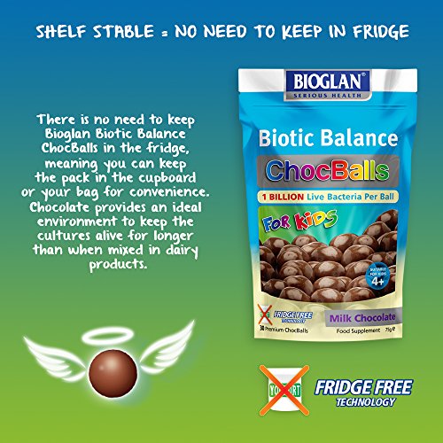 Bioglan Biotic Balance Milk Choc Balls for Kids, 1 Billion CFU Probiotic per ball, suitable for Vegetarians, Source of Fibre and Calcium. - 30 balls - Image 6