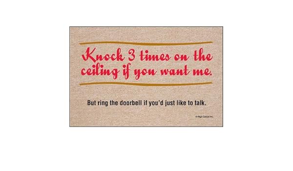 High Cotton Knock 3 Times Doormat Amazon Co Uk Garden Outdoors