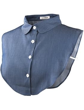 Wearlizer Frauen Kragen Abnehmbare Hälfte Shirt Bluse - Baumwolle