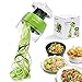 Produktbild ELIRIVAWET Spiralschneider Hand für Gemüsespaghetti, 4 in1 Gemüse Spiralschneider, Gemüsehobel für Karotte, Gurke, Kartoffel,Kürbis, Zucchini, Zwiebel (8.5cm)